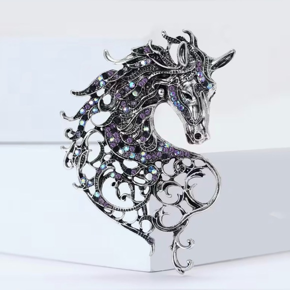 Jewelry - Horse Equine Rhinestone Fashion Brooch